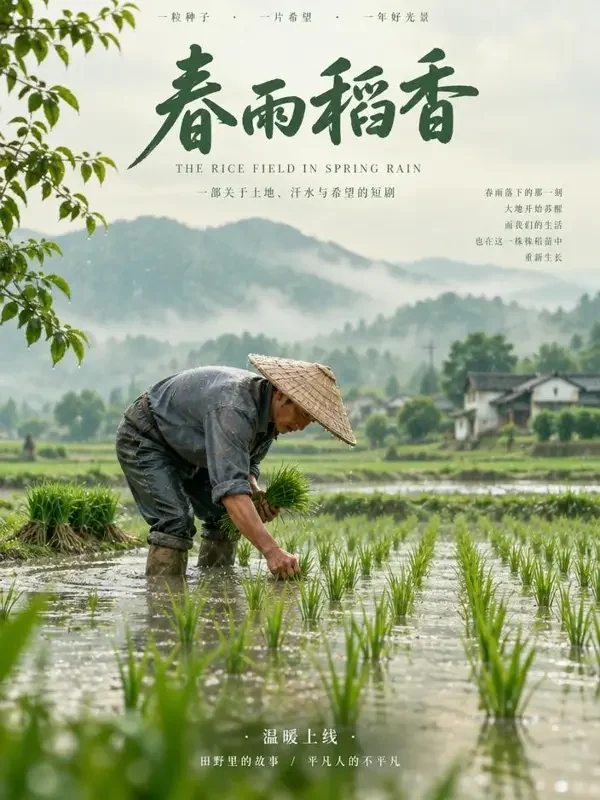 《春雨润田》- 糖心vlog乡村励志短剧封面 《春雨润田》- 糖心vlog乡村励志短剧封面